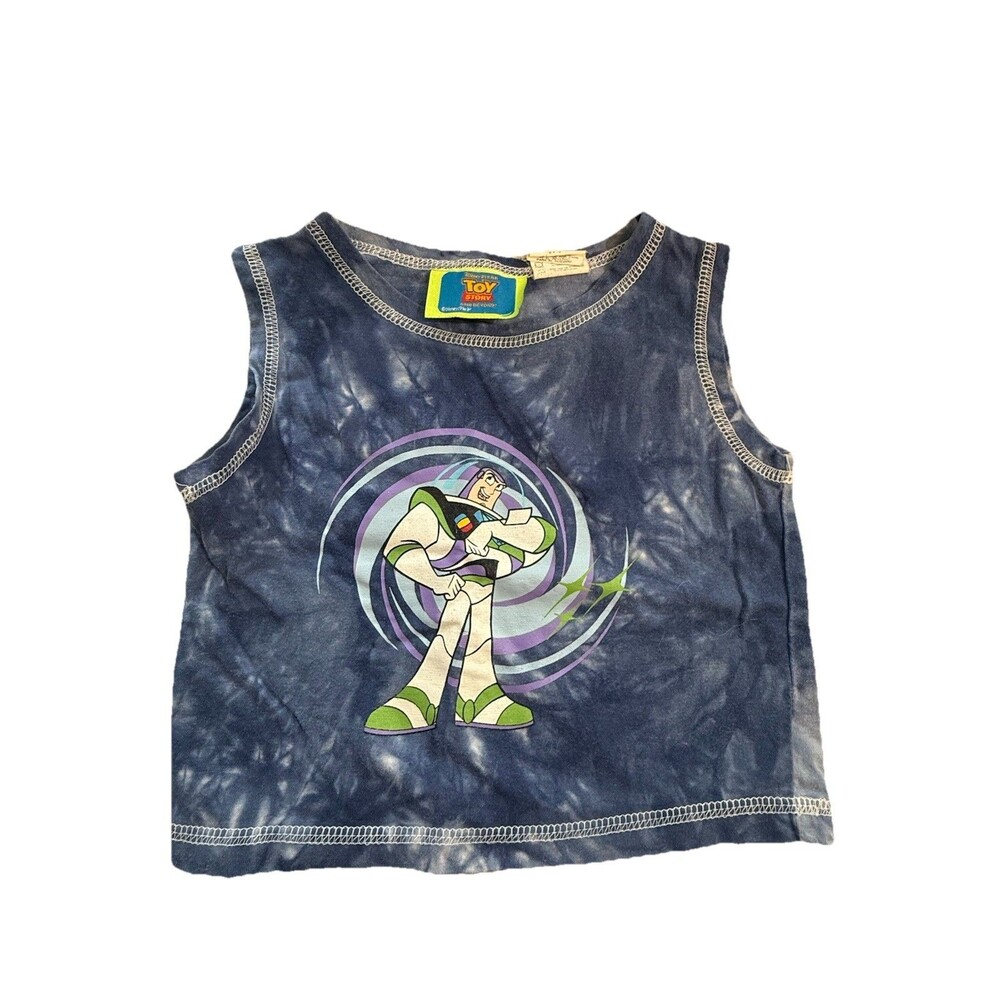 Vintage Kid’s Disney Toy Story Buzz Lightyear 18 Months Tank Top Tie Dye Infant